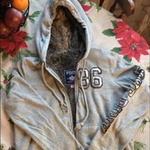 Victoria’s Secret Pink fur hoodie jacket